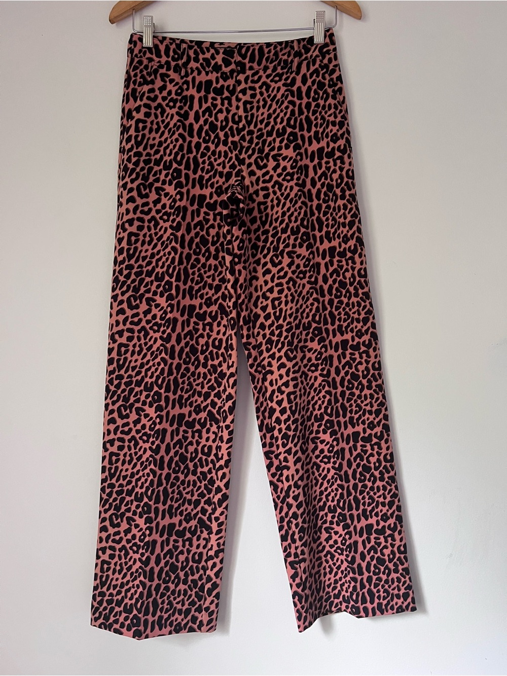 Scotch & Soda Maison Scotch Starwatcher Leopard Print Wide Leg Pants XS